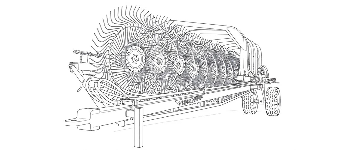 agricultural-balers-EP-9LZY-9.0 Disc-type Hay Rake-draft
