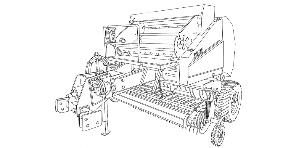 Agricultural-balers-products-EP-9YQ-1950 · 1950MM PICKUP · 36.7–110.3 KW Round Baler-draft